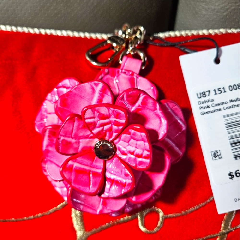 NWT Brahmin Pink Cosmo Melbourne Dahlia